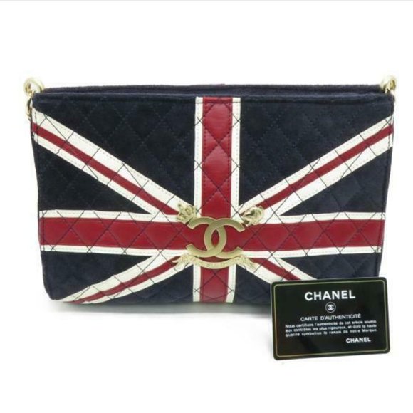 ❌SOLD❌Chanel UK Flag Union Jack Shoulder Navy bag - Picture 2 of 13